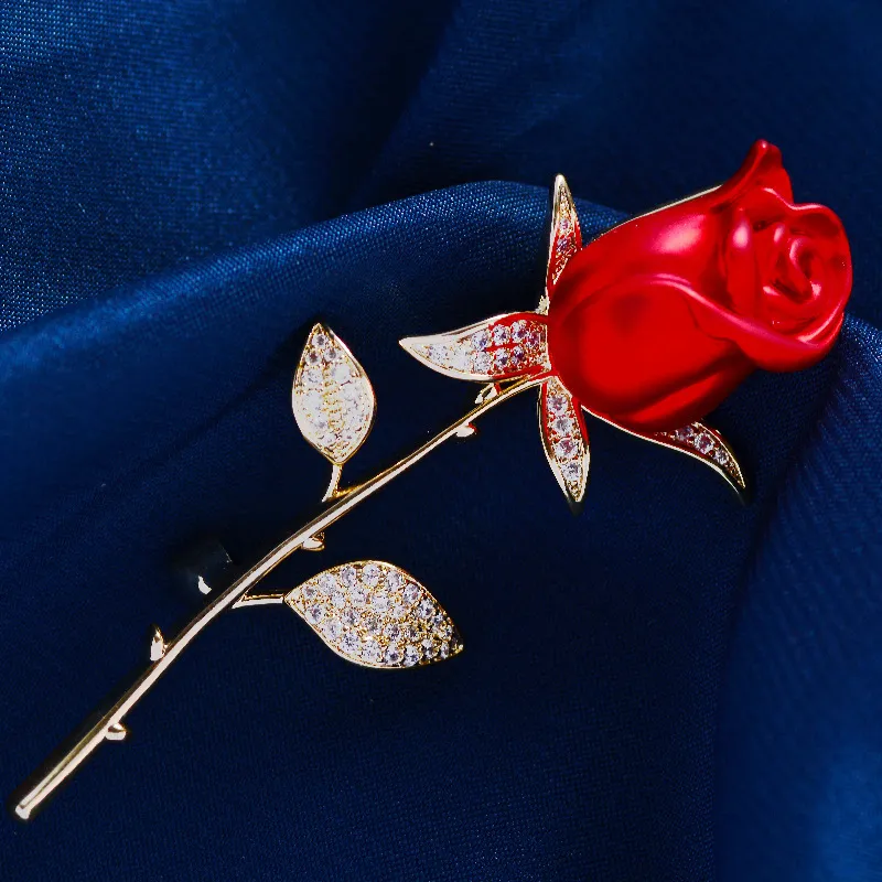 Okily Rose Broche Elegante Temperament Pin Valentine's Moederdag Gift Floral Flower Dress Cheongsam Accessoires