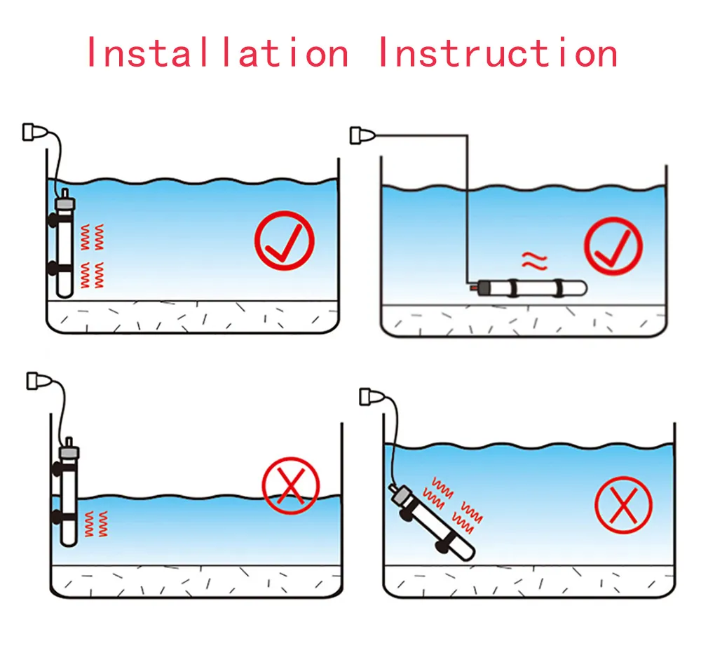 36Fish Tank Heating Rod Aquarium Automatic Constant Adjustable Temperature Heater Tortoise20464890976