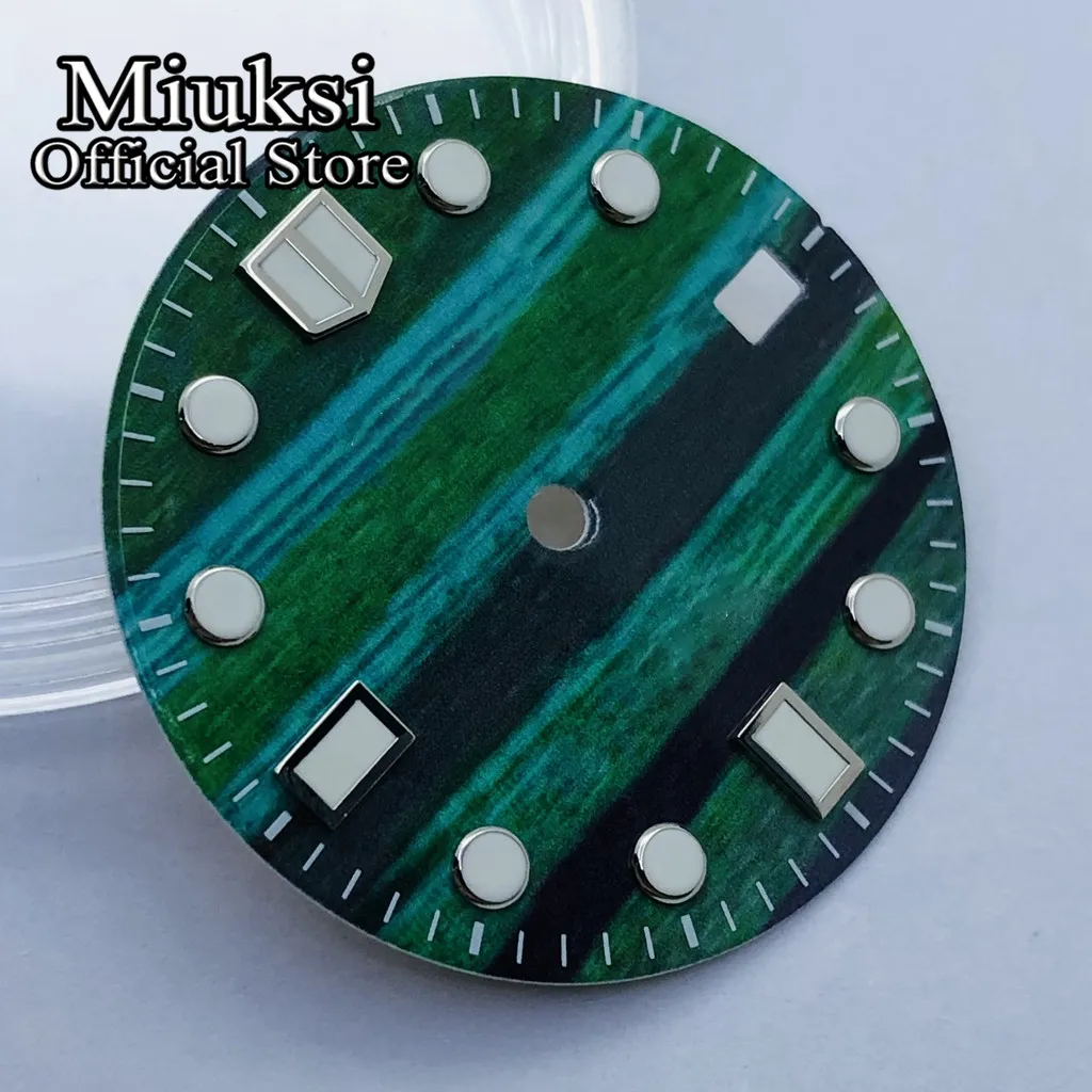 Esfera de reloj de 28,5 mm, esfera luminosa compatible con movimiento NH35.