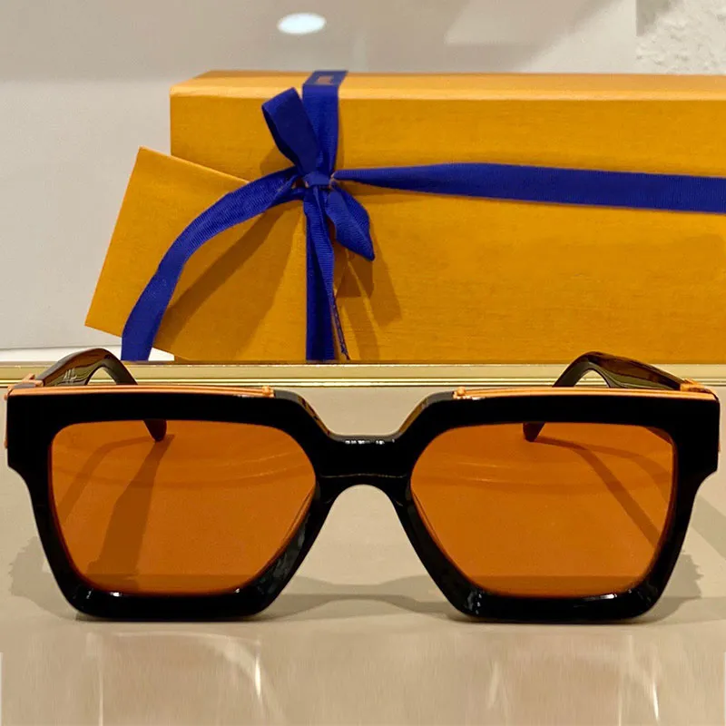 Occhiali da sole da donna Millionaire Mens 96006 Nuovo colore Orange Series Presbyopia Lenti in rilievo Fashion Classic Black Frame Temple Wit3048