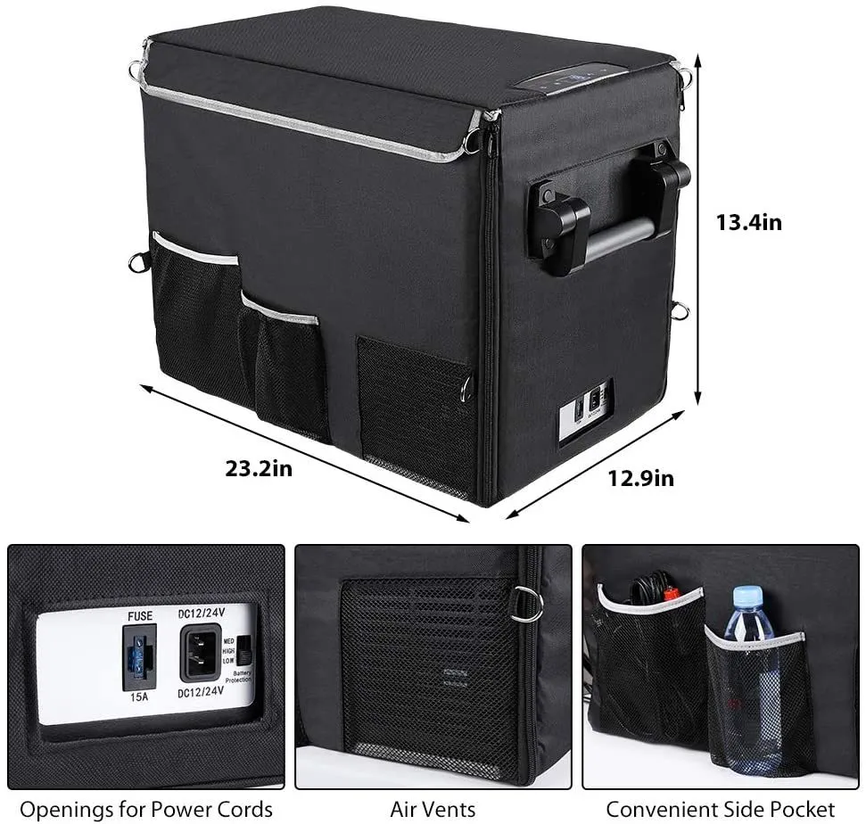 Joytutus 40L Protective Carry Bag for Car Keep Cooling Drip-proof Portable Refrigerator Fridge Freezer