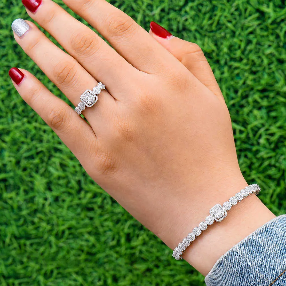 GODKI luxe empilable manchette bracelets pour femmes mariage complet AAA cubique Zircon cristal CZ Dubaï mariée Bracelets bijoux de fête 210918