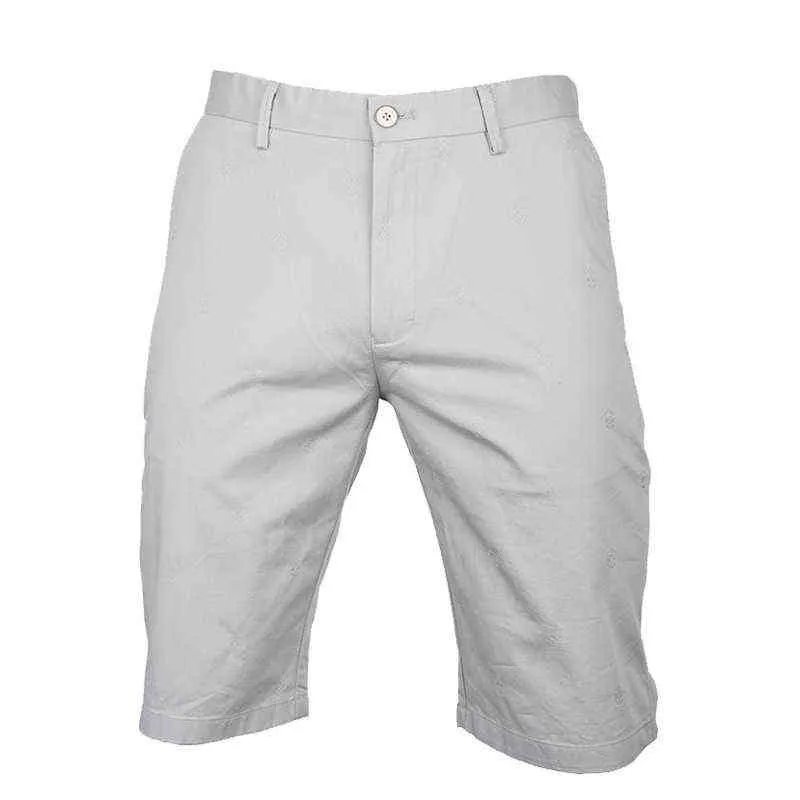 Mäns sommar bomull fast casual shorts män hög kvalitet affärsarbete strand shorts manlig rippad kort byxor smal passform h1206