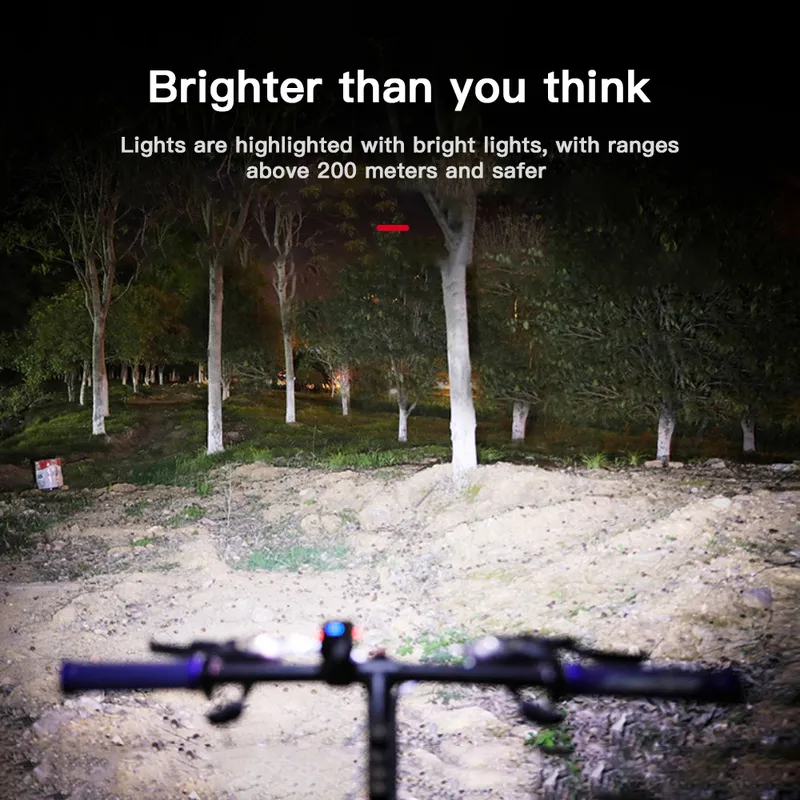 T6 LED Bike Light Front USB ricaricabile MTB Lampada da bicicletta da montagna 1000LM 10W Torcia da ciclismo Lanterna luz bicicleta 220309