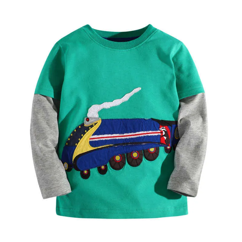 3-12 år pojke T Shirs Långärmad för barn Baby Casual Caroon sriped Brand Fashion Shir s Tops Tees 210529