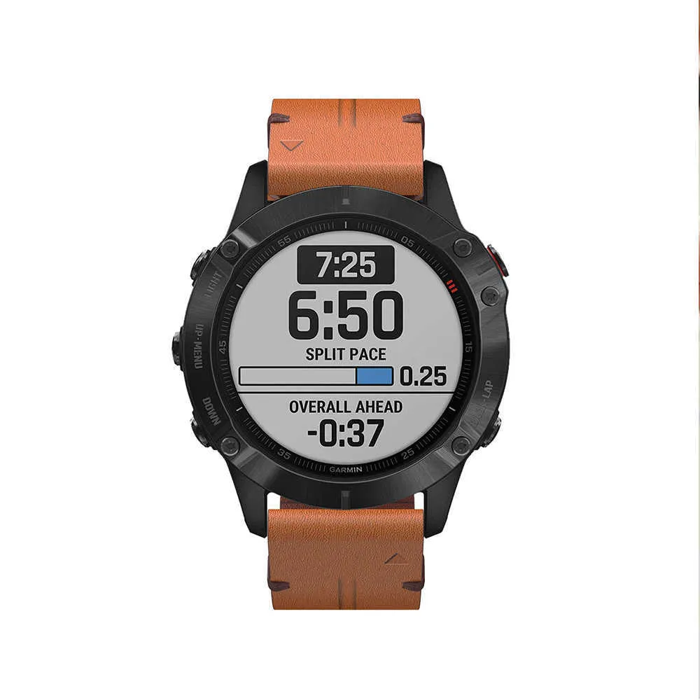 Garmin Fenix ​​5 / 5x 플러스 6 / 6x 프로 스마트 시계 가죽 밴드 시계 밴드 스트랩 팔찌 20 22mm 26mm 빠른 맞춤 손목 밴드 스트랩 H0915