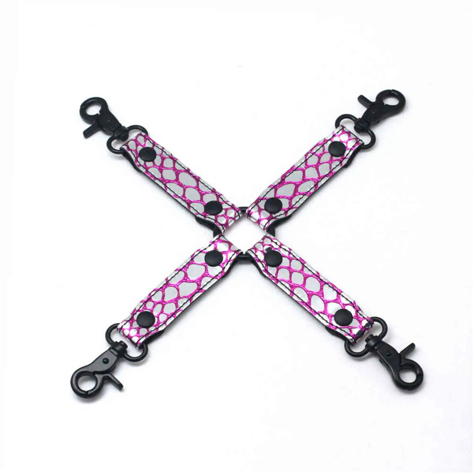 NXY Vuxenleksaker Svart stenmönstrad PU Hogtie och hårdvara BDSM Bondage Flirta Fetisch Sexleksak 1201_voghion.com
