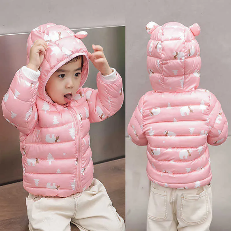 kids' wear baby winter down jacket coat boys girls clothes high quality warm hooded outerwear 1-5 years old children's clothing 210916
