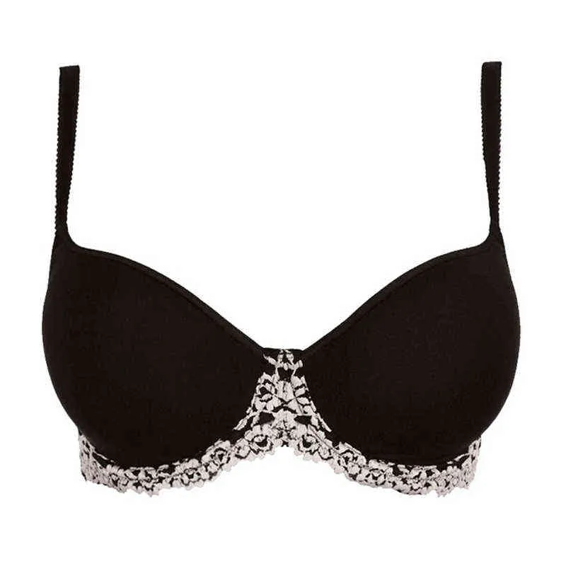 MiaoErSiDai Donne sexy taglie forti Reggiseno ricamato push up imbottito intimo regolabile Bellissimo pizzo Super Bralette 32-44 B-G 211110