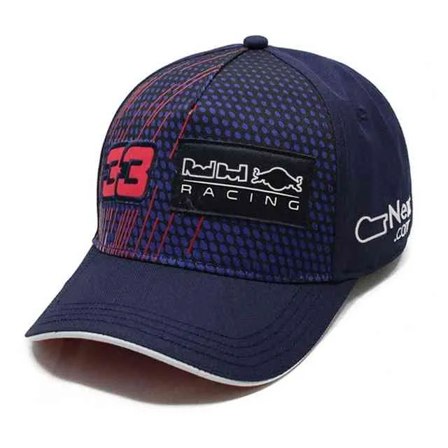 HHUT 2021 Nieuwe F1 Nummer 33 MAX Formule One Racing Team Platte Bravel Hoed Auto Merk Hoed Mannen en Dames Outdoor Leisure Sports Cap Hats2OX {CATEGORIE}