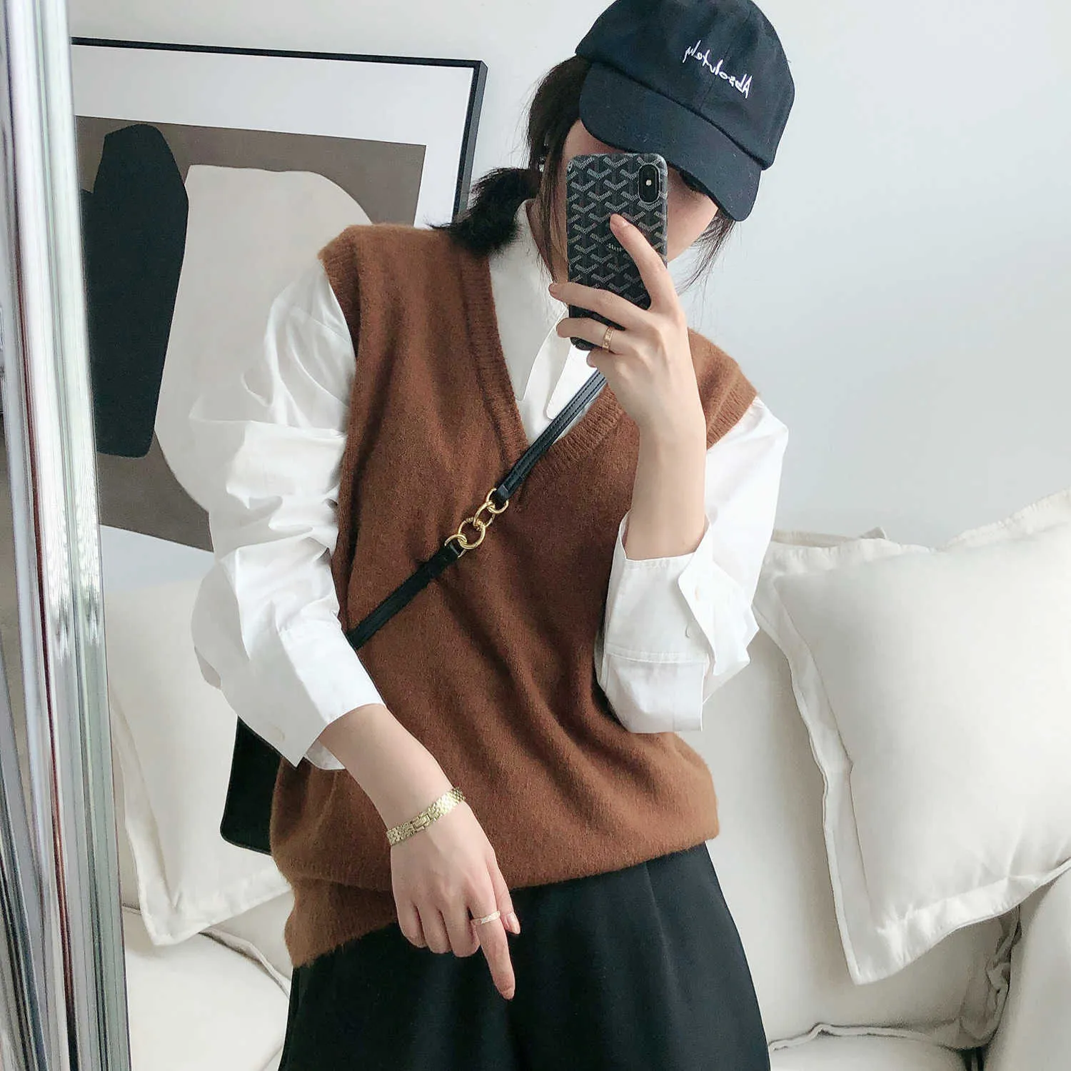 Camicie larghe da donna primaverili Camicia coreana casual in tinta unita Camicette oversize a maniche lunghe Top 210607