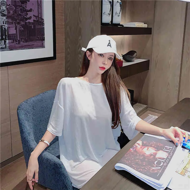 Korean sexy big backless cross diamond chain short sleeve T-shirt summer fashion top casual sale 210520