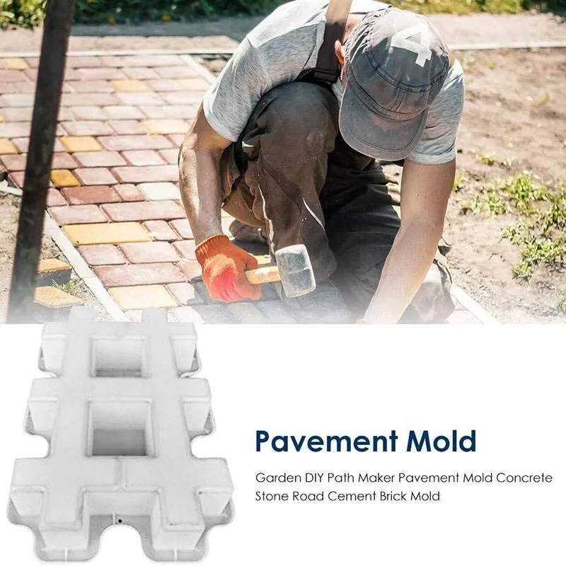 Maker Reusable Concrete Path Molds Garden DIY Pavement Mold Stone Road Cement Brick Other Buildings257w