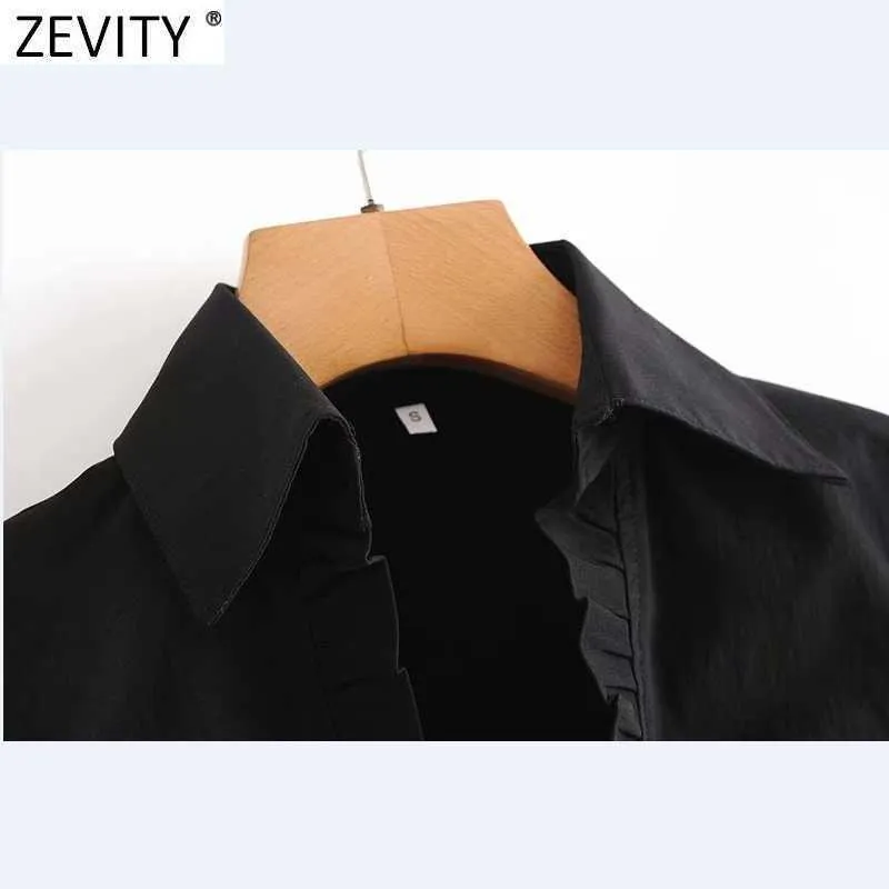Zevity Women Stand Collar Agaric Lace Slim Pleated Mini Dress Lady Chic Långärmad Höna Plattor Ruffles Vestido DS4776 210603