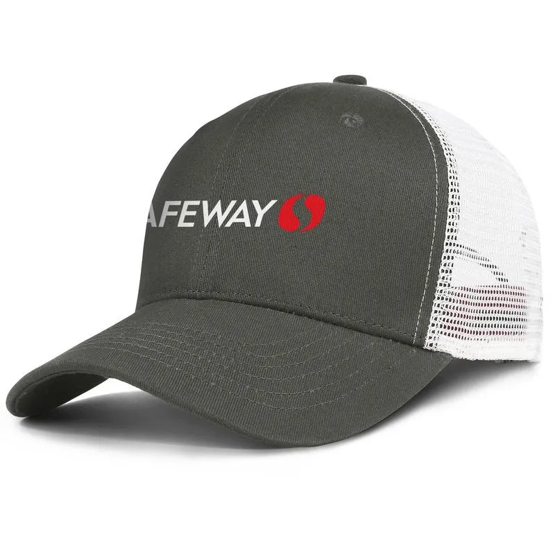 Safeway Inc Męs i damskie regulowane ciężarówki meshcap dopasowany pusty drużyna modna baseballhats łańcuchy supermarketów Ameryka flaga sejf6264214