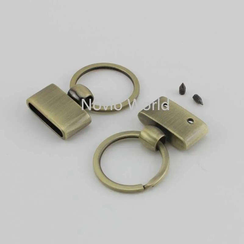 5 renk 45x27mm 24mm bölünmüş anahtar halkaları ile T-şekilli anahtar fob fob donanım anahtarlık aksesuarları anahtar fob 210624238s