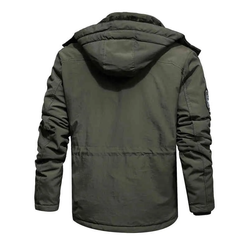 Winter Military Jacket Men Brand Quality Windbreaker Warm Outdoor Fleece Lined Overcoat Casual Slim Tactical Coat Male Parkas 211206