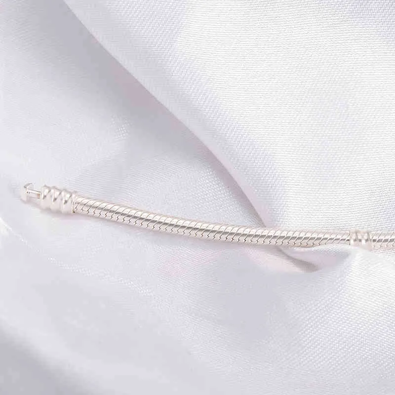 Aldrig blekna Sier 925 Chain Charm Armband med S925 Fit DIY Pärlor Charms Kvinnor Handgjorda Julklapp Original Smycken