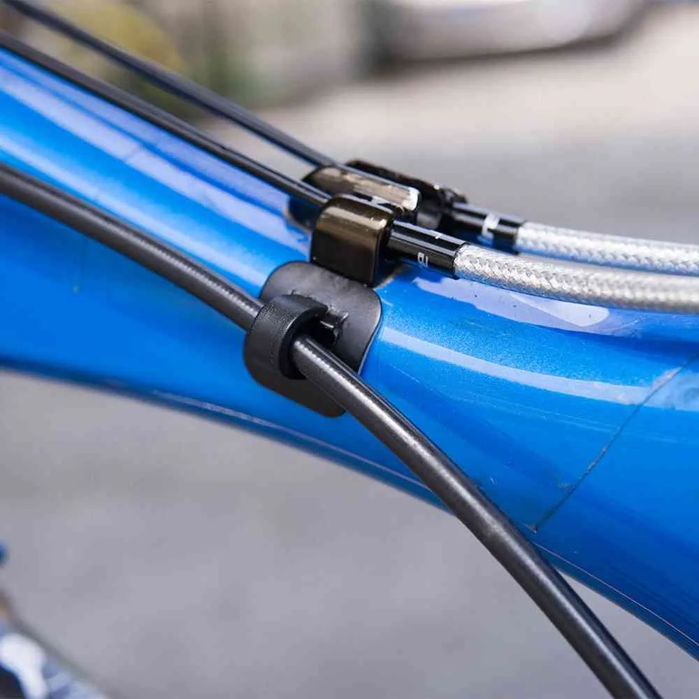 Fahrrad Kabel Gehäuse Aluminium Fahrrad Öl Rohr Feste Clips C Form Shift Bremse Guide Kabel Klemme Rahmen schnalle