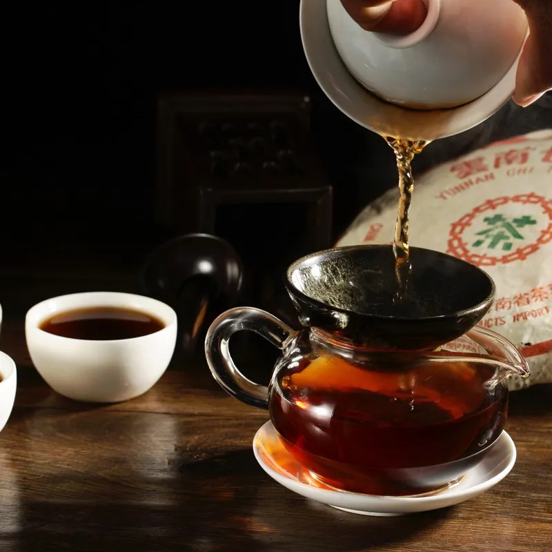 Made in1978 ripe pu er tea,357g oldest puer tea,ansestor antique,honey sweet,,dull-red Puerh tea,ancient tree 