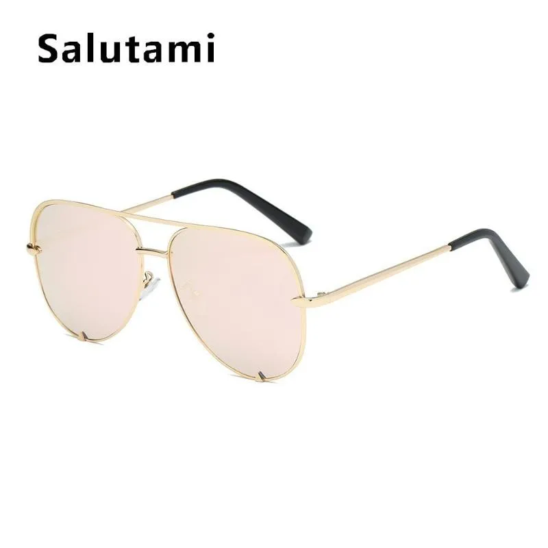 Lunettes de soleil alliage ovale Femmes Australie Aviation Men noir Vinatge Sun Verres mâles High Key Shades 275n