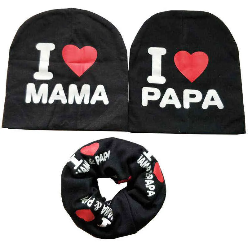 Outdoor Children Cottons Cap Szalik Jesień Zima Dziewczyny Chłopcy Turystyka Czapki Ciepłe Hip Hop Cap Kids Bawełna Kapelusz Czapki Szalik 3szt Y21111