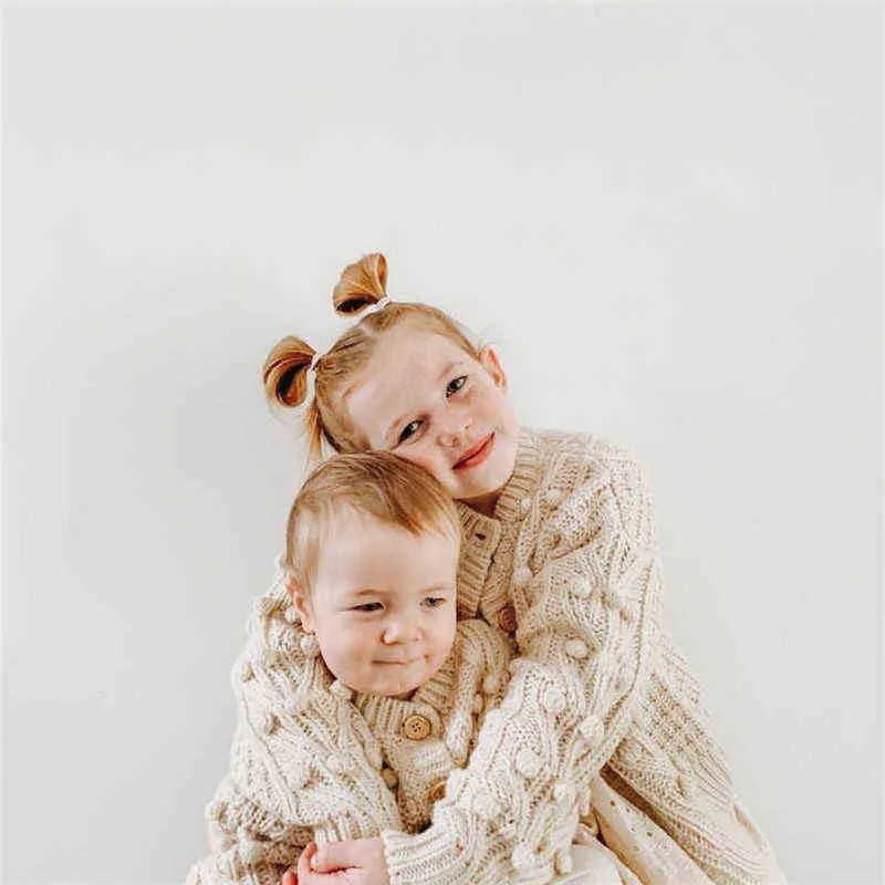 enkeLibbスーパーファッションポップコーンCRUブランド子供女の子冬のセーターとニットコート素敵なトレンド子供ジャンパー子供トップ211104