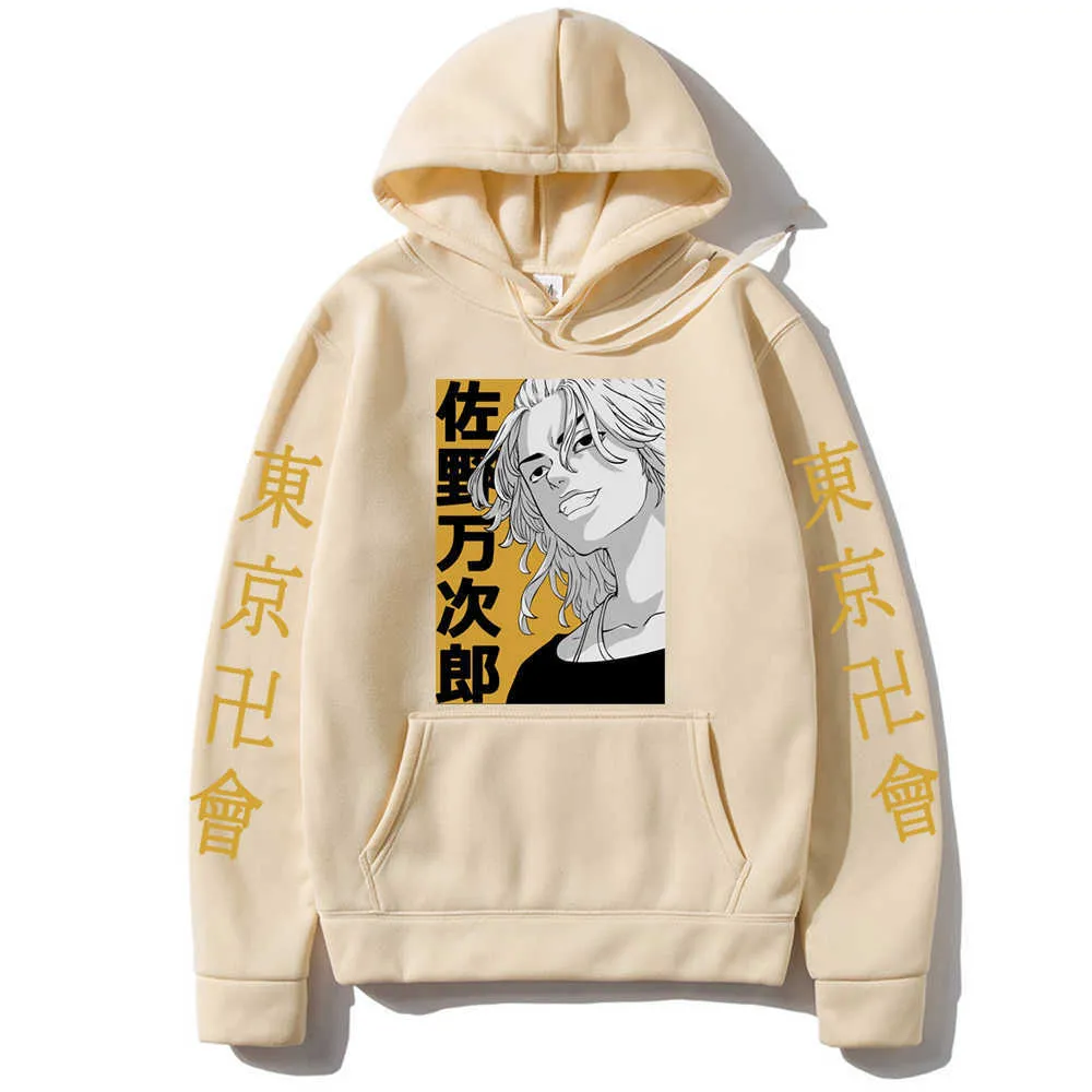 Tokyo Revengers Sano Manjiro Anime Pullover Sportswear Casual Sleeve Hoodie Sweatshirt Mit Kapuze Einfach Klassisch H0910