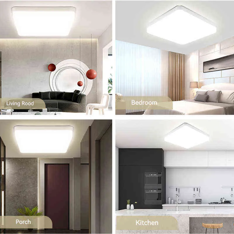 مصابيح سقف LED 220 فولت مربع سقف LED 20/30/50W سطح الجولة جولة اللوحة LED لإضاءة غرفة المعيشة المطبخ W220307