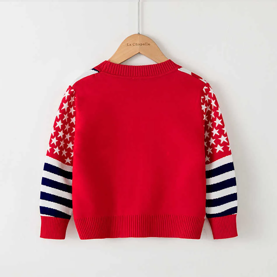 Pull tricoté à col en V pour tout-petits garçons, motif classique, simple boutonnage, vêtements pour filles, 1-8T, Y1024, automne hiver 2021