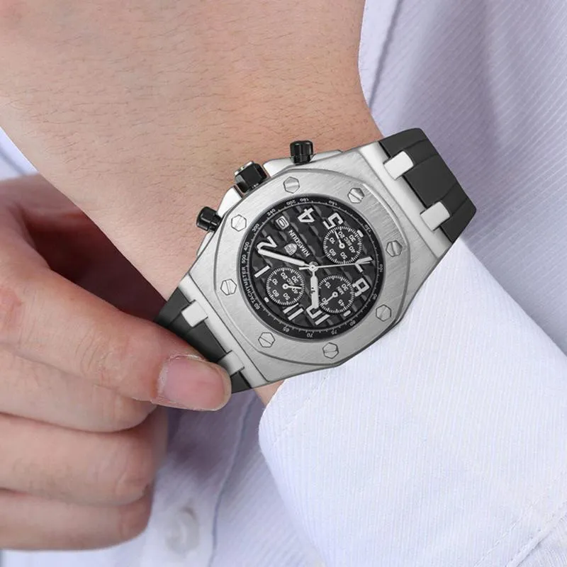 ブランドの防水リロジェは2021年のカジュアルモントレホムラックスファッションウォッチメンスポーツHorloges Mannen Quartz Wathes Wristwatc267b