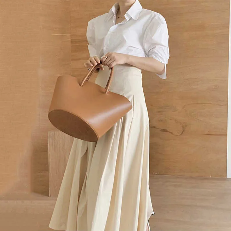 Korejpaa Women Set Summer Korean Chic Niche Temperament Basic Lapel Loose Short-Sleeved Shirt High-Waist Pleated Skirt 210526