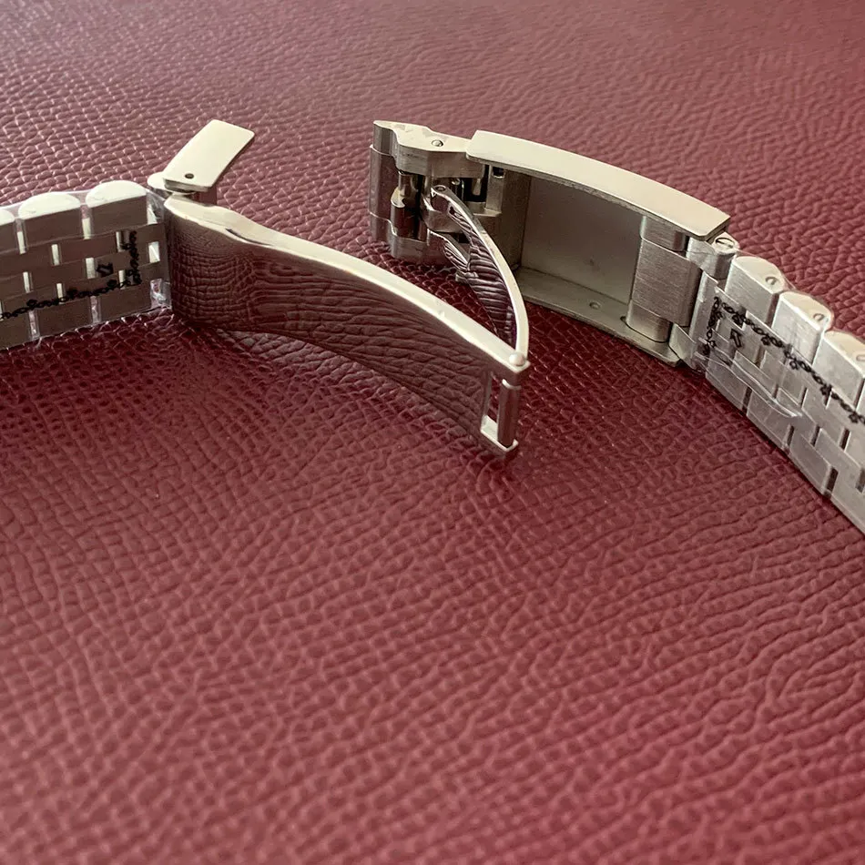 Cinturino orologio in acciaio inossidabile cinque baht larghezza 20mm lunghezza 22mm fibbia pieghevole accessori modifica
