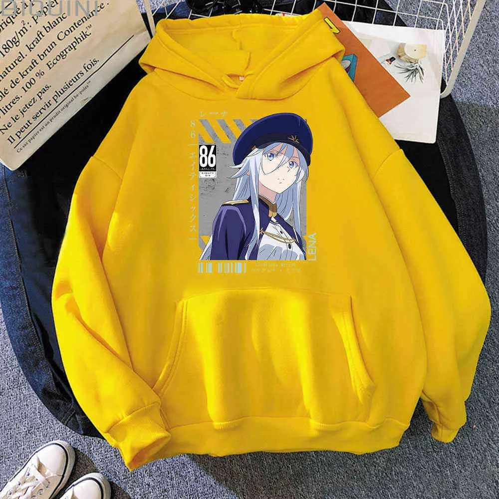 アニメパーカーの女性/男性のレター印刷のスウェットシャツ特大86 8六つのKPOP服Vladilena原宿ヒップホッププルオーバーユニセックスY0820