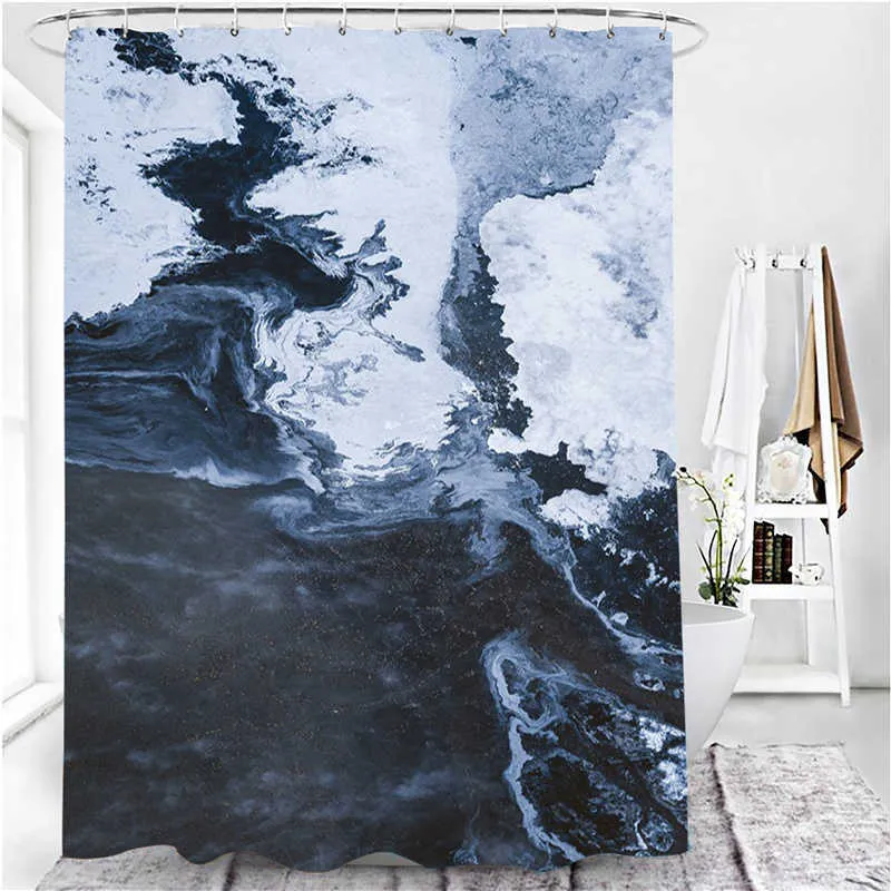 Impression 3D élégant peinture à l'huile rideau de douche rideaux imperméables dans la salle de bain avec ensemble de crochets tapis de bain doux tapis de toilette tapis 215652229