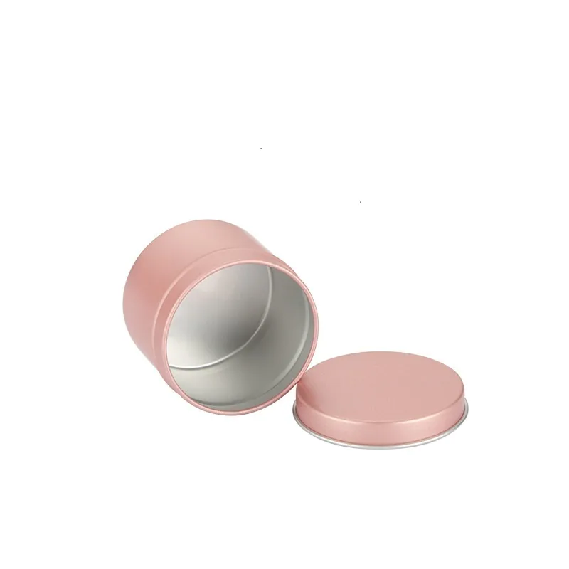 Lege cosmetische crème container ronde tin metalen doos rose gouden aroma parfum pot thee voedsel opslag 100ml aluminium kaars potten