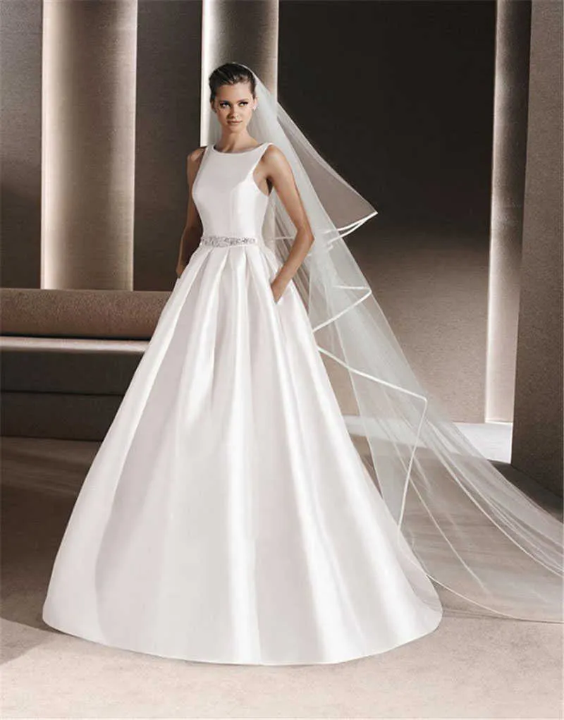 Voile de mariée Long en Satin pour femmes, 2 couches, 3 mètres, bord en Satin, Tulle blanc ivoire, accessoires de mariage, X07267780383