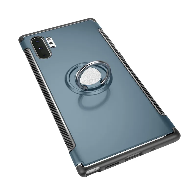 Support de bague de doigt magnétique en métal, étuis antichocs pour Samsung Galaxy Note 10 S8 S9 S10 Plus S7 Edge, coque arrière en TPU souple et rigide