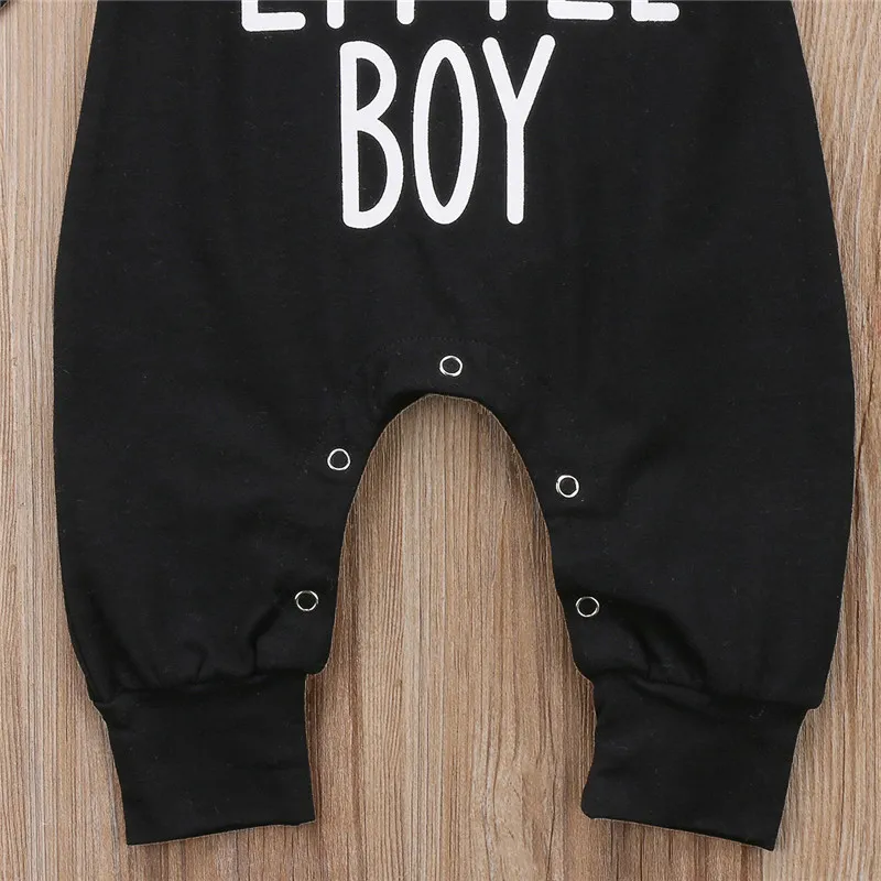 Designer jumpsuit helt ny nyfödd småbarn spädbarn baby pojkar romper långärmad jumpsuit play -little pojke kläder svart trasa273276687