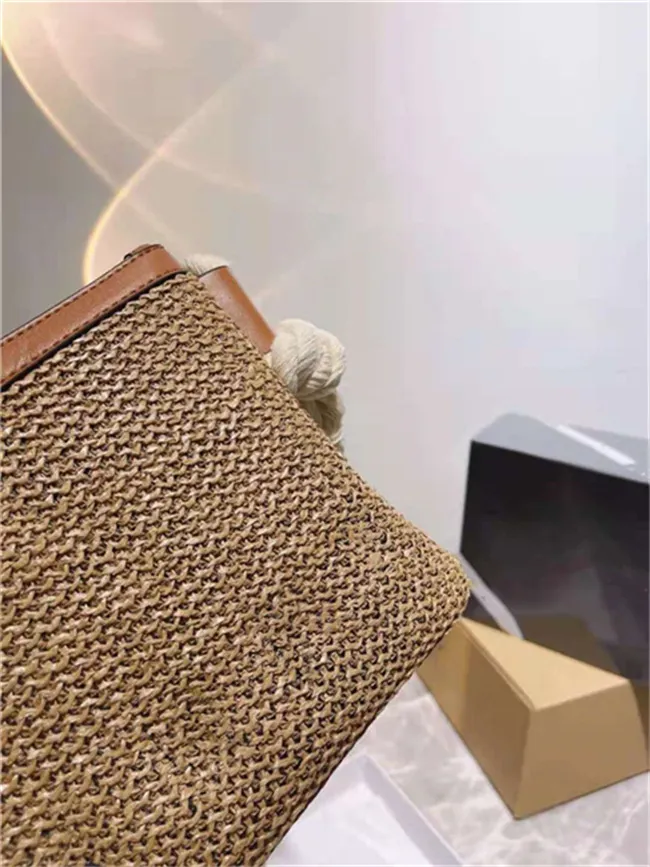 개인화 된 빨대 가방 2021 숙녀 품질 봉투 가방 메신저 핸드백 핸드백 지갑 짚 니트 시리즈 스타일 스타일 Clas212t