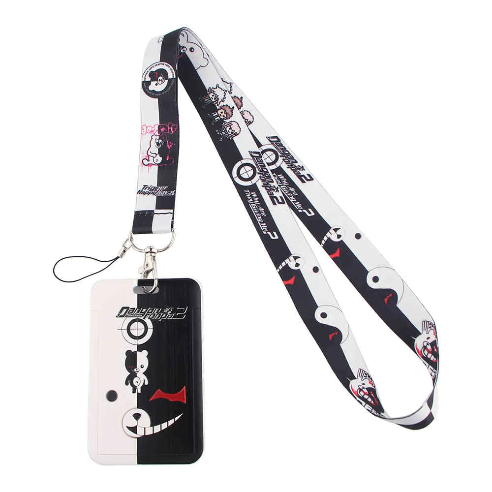 J2294 Anime lanyard Car Chain ID Card Pass Gym Mobile Phone Kids Key Ring Badge Holder Jewelry