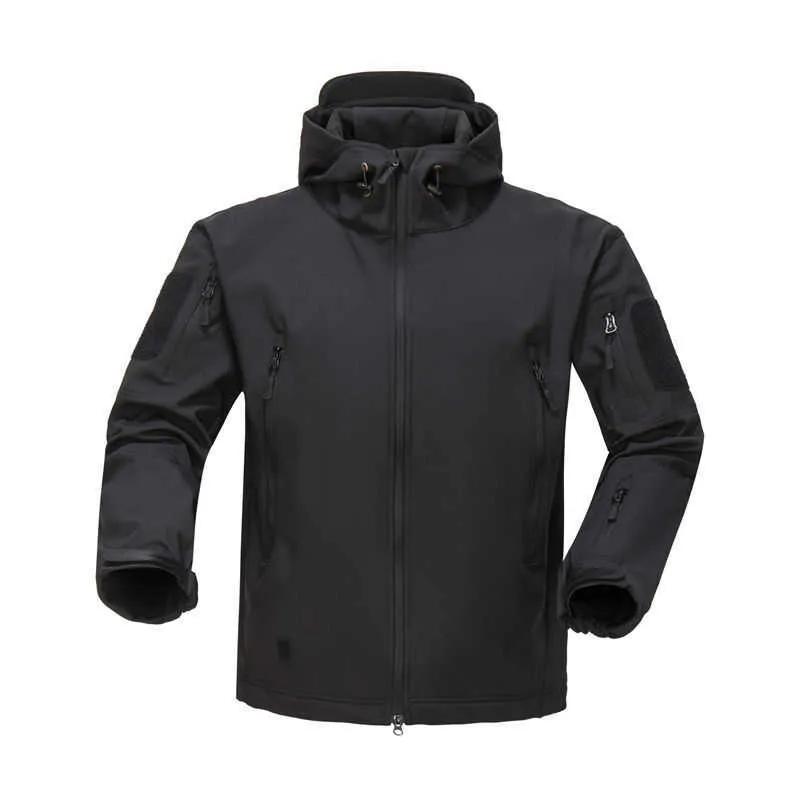 Тактическая куртка мужская с капюшоном военный термический флисовой водостойкий мягкая оболочка снега лыж зима шерсть на открытом воздухе верхняя одежда 210811