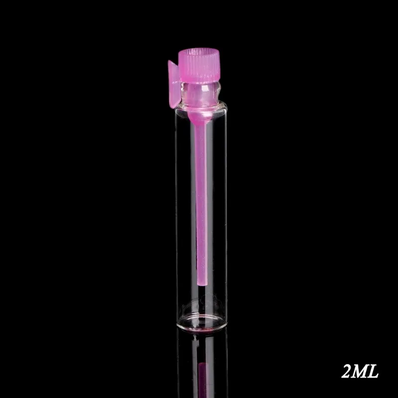 100 stks / partij Mini Cosmetische Parfum Essential Oil Sample Glass Fles Containers