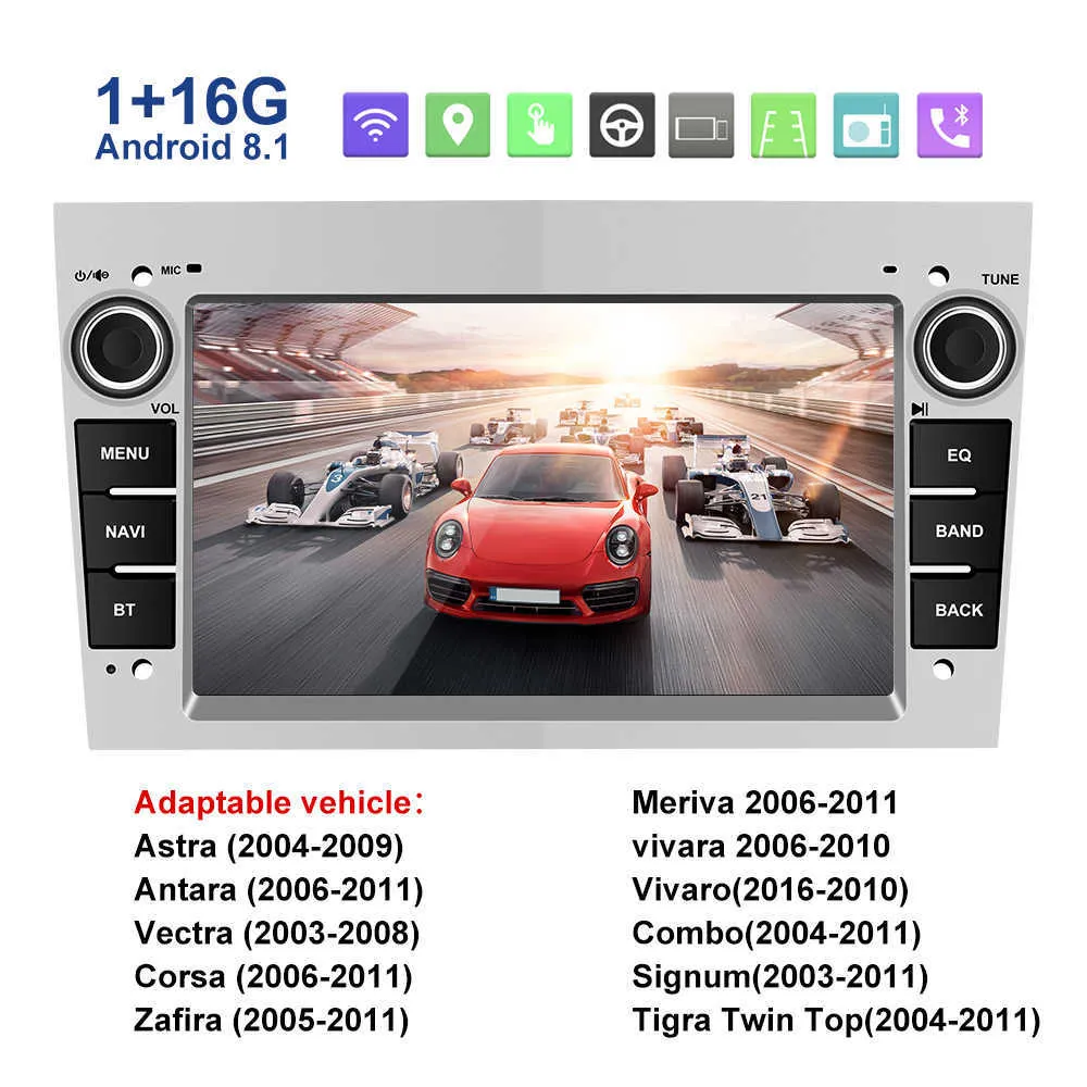 Android 8.1 2Din GPS RDS autoradio pour Opel Astra Antara Vectra Corsa Zafira Meriva Vivaro Combo Signum Tigra 2Din lecteur