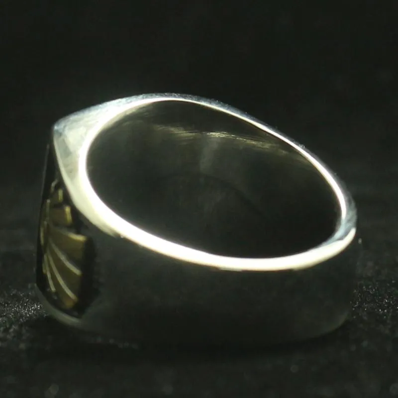 Stainless Steel Cool Hope masons Ring Est Cluster Rings253I