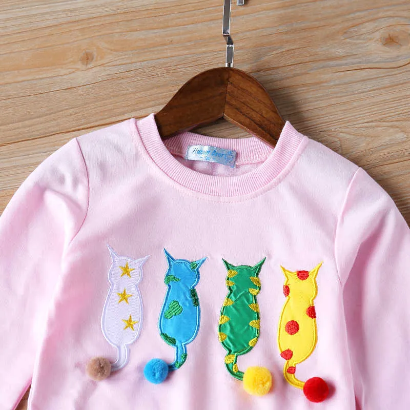Детский свитер осень осенью с длинным рукавом футболка мальчики девушки милый мультфильм ребенок пальто вагурд одежды for2-6y 210528