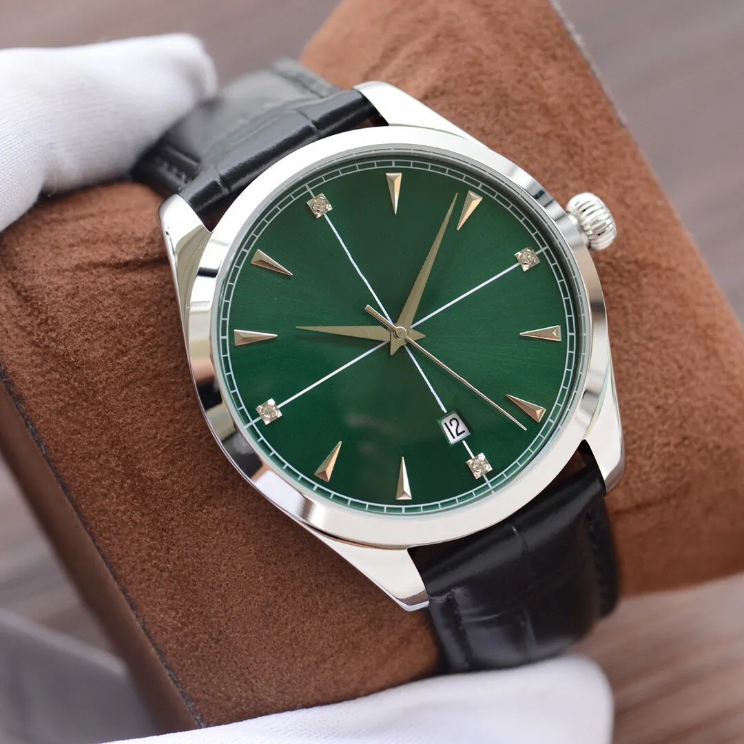 Men Automatic Mechanical watch Business sport Calendar Wristwatches Stainless steel geometric line clock waterproof 40mm