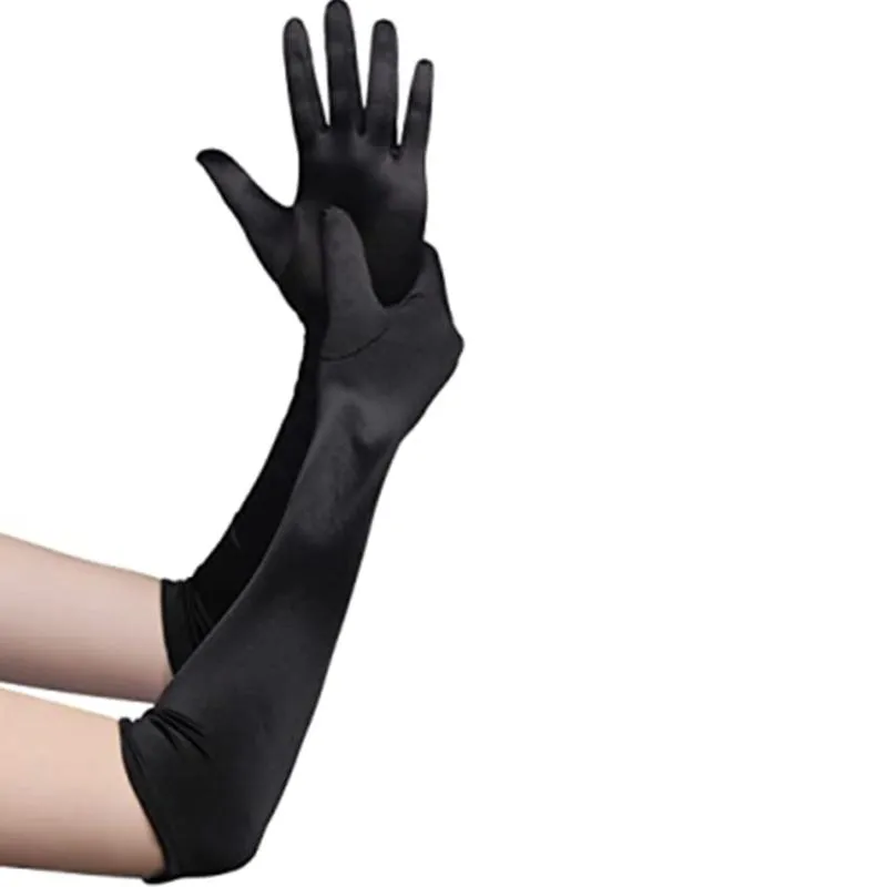 Pięć palców Rękawiczki kobiety plamy 53 cm Seksowna gotycka lolita wieczorna impreza ręka ręka cieplej 1920. na cosplay kostium operowy 2962