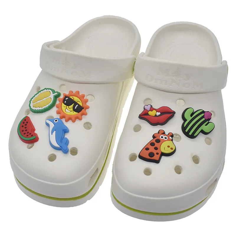 Boys Girls Cute PVC Shoe Charms Decorations Accessories Animals cartoon JIBZ For Croc Kids Gift211r