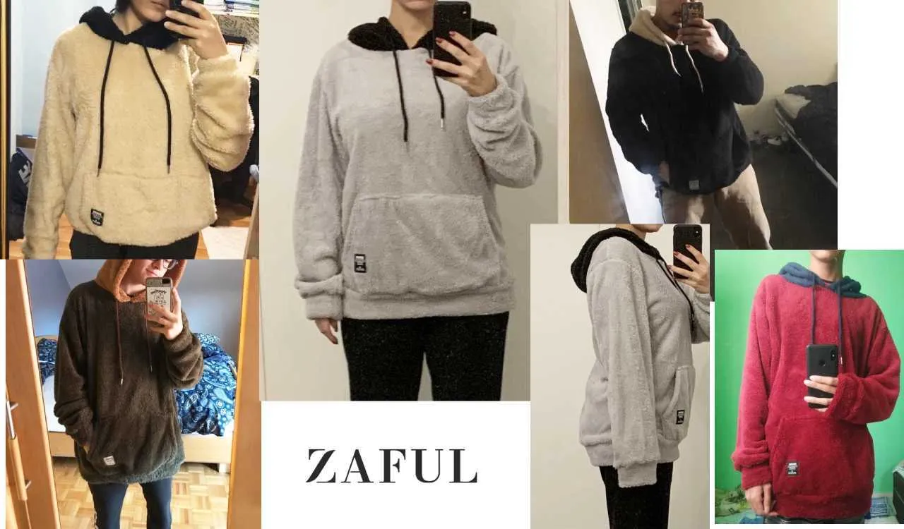 Winter Colorblock Spleißen Faux Pelz Flauschige Hoodies Männer Langarm Pullover Frauen Sweatshirt Kordelzug Tops Casual Hoodie 210728